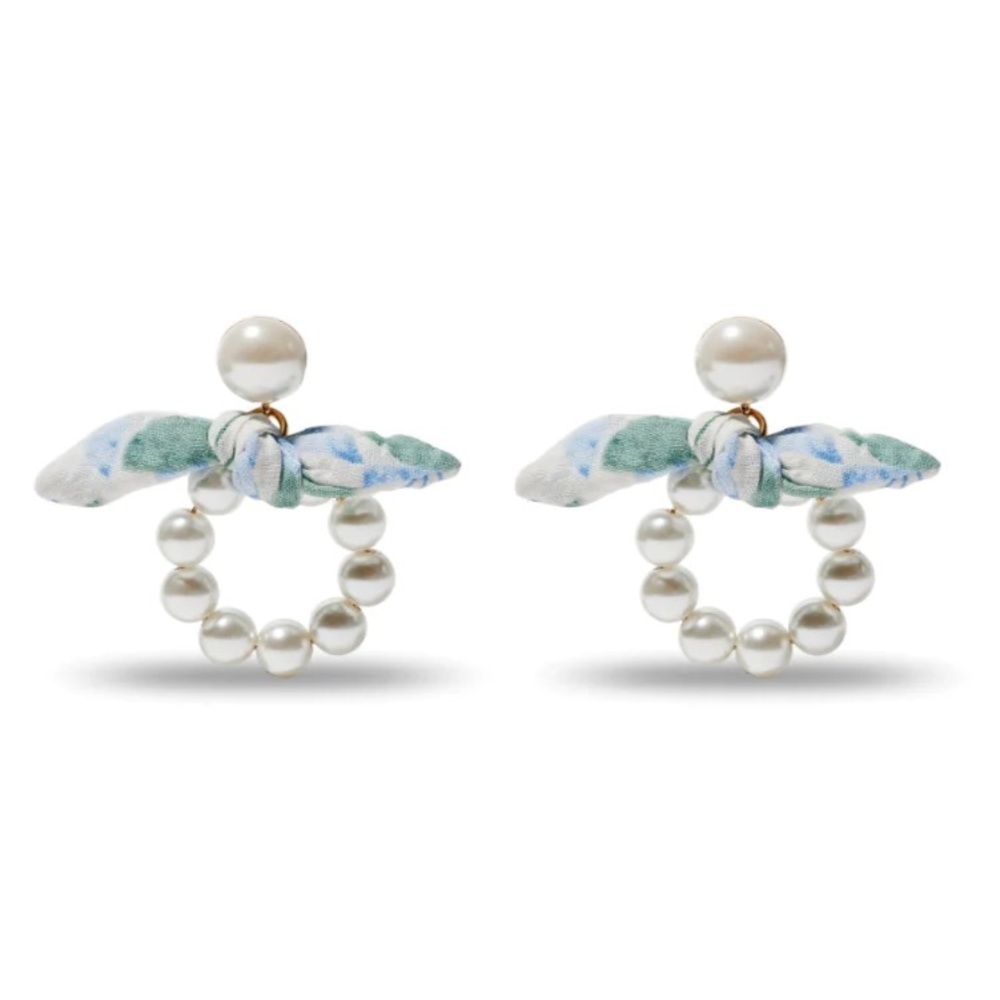 Lele Sadoughi Azure Pearl Earrings